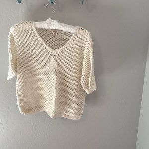 Cream Crochet Top